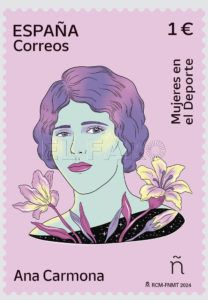 sello Ana Carmona B1M0 Correos emite un sello dedicado a la primera futbolista española, Ana Carmona