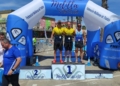 veterano 1 masculino Álvaro Martínez y Alba Caballero ganan el Acuatlón TriMelilla