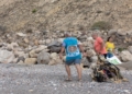 Limpieza Horcas7 Guelaya recoge 41 sacos de residuos en los acantilados de Horcas Coloradas