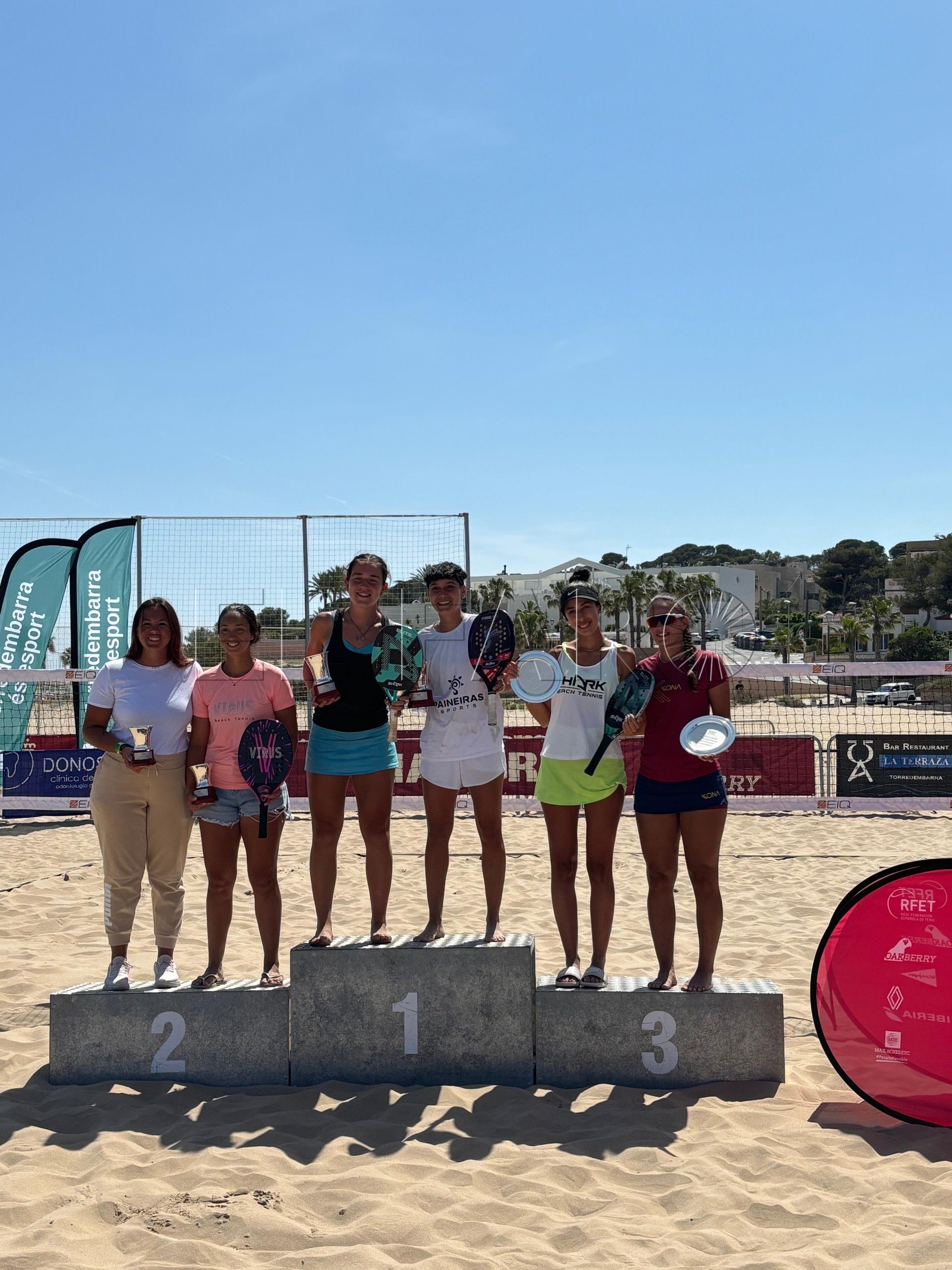 podium doblesFemenino MariaCtoEspanaAbsoluto El tenis playa melillense sigue siendo una potencia nacional