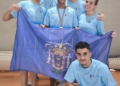 FOTO DE ALGUNOS INTEGRANTES DEL JUNIOR Bronce para Mohamed Essalhy en el Nacional Junior de Halterofilia