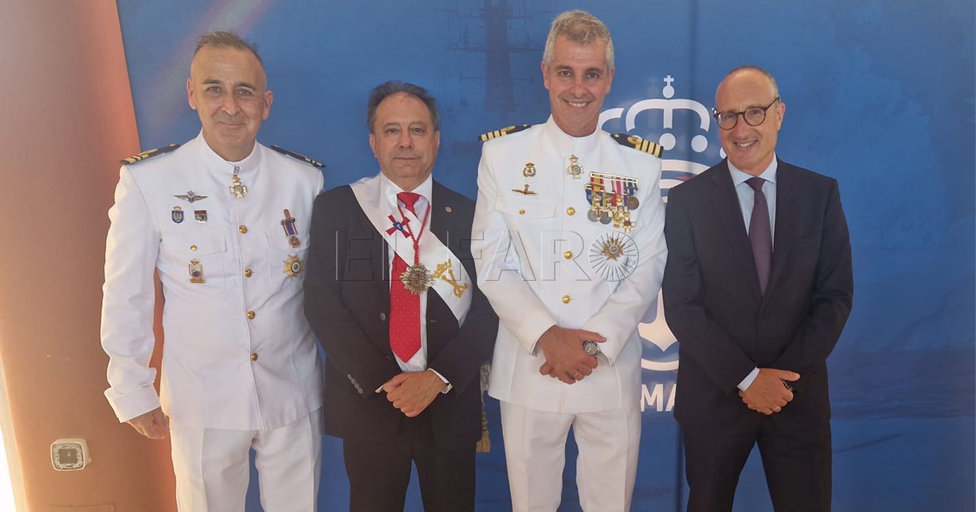 Izda Der Jaime Torres Juanjo Florensa Eduardo Estrella Francisco Perez Coello recorte Unesco Melilla, en los actos del día de la Virgen del Carmen
