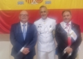 Juan AVera Juanjo Florensa junto a Jaime Torres Unesco Melilla, en los actos del día de la Virgen del Carmen
