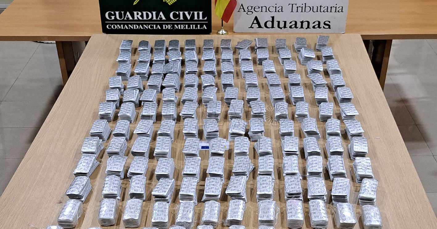 La Guardia Civil detiene en el Puerto de Melilla a un viajero que portaba 81.000 comprimidos de clonazepam