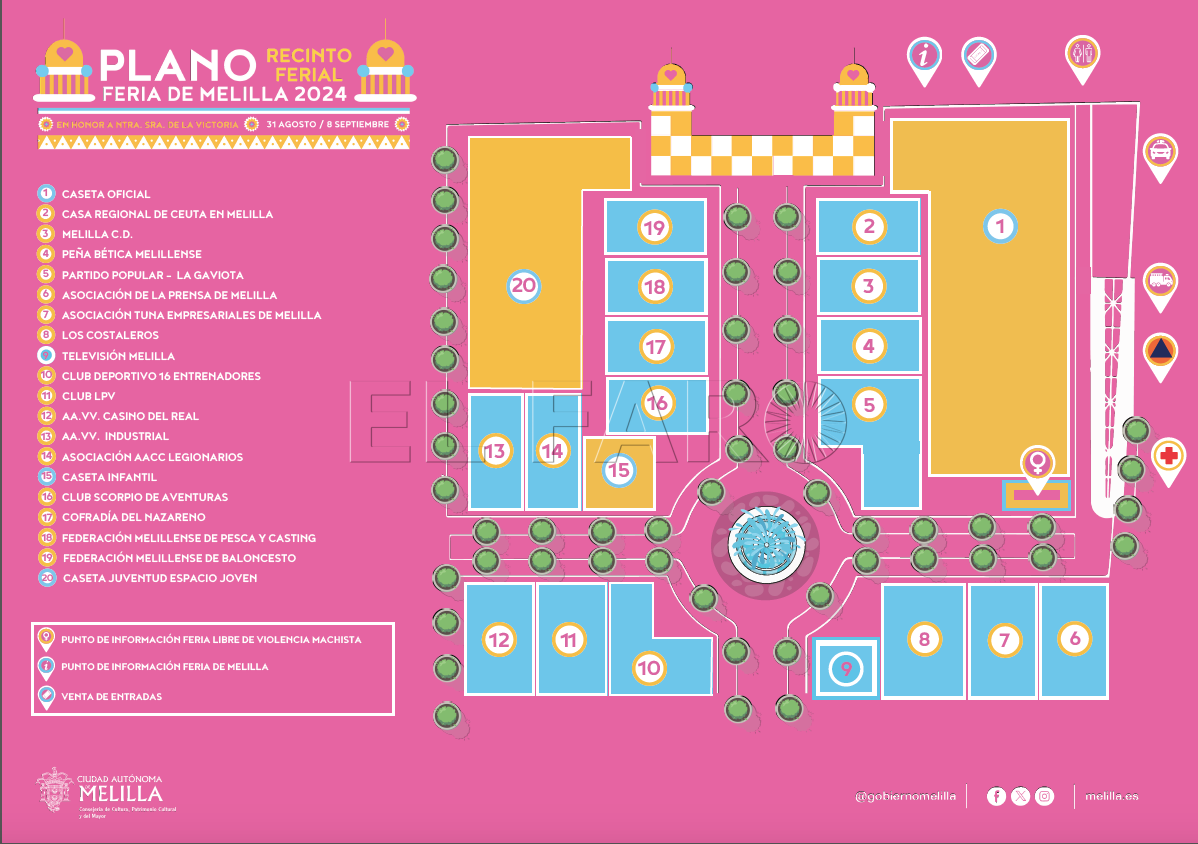 Captura de pantalla 2024 08 26 a las 10.41.28 La Feria de Melilla de este año contará con 23 casetas