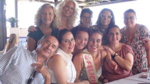 Companeras de la AEAT Melilla con Fernando Quiros Despedida de la funcionaria de aduanas Sonia Risoto Guerrero
