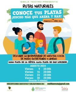 WhatsApp Image 2024 08 07 at 14.19.15 Sibila Teatro redescubrirá las playas de Melilla con una ruta gratuita que dará a conocer su biodiversidad