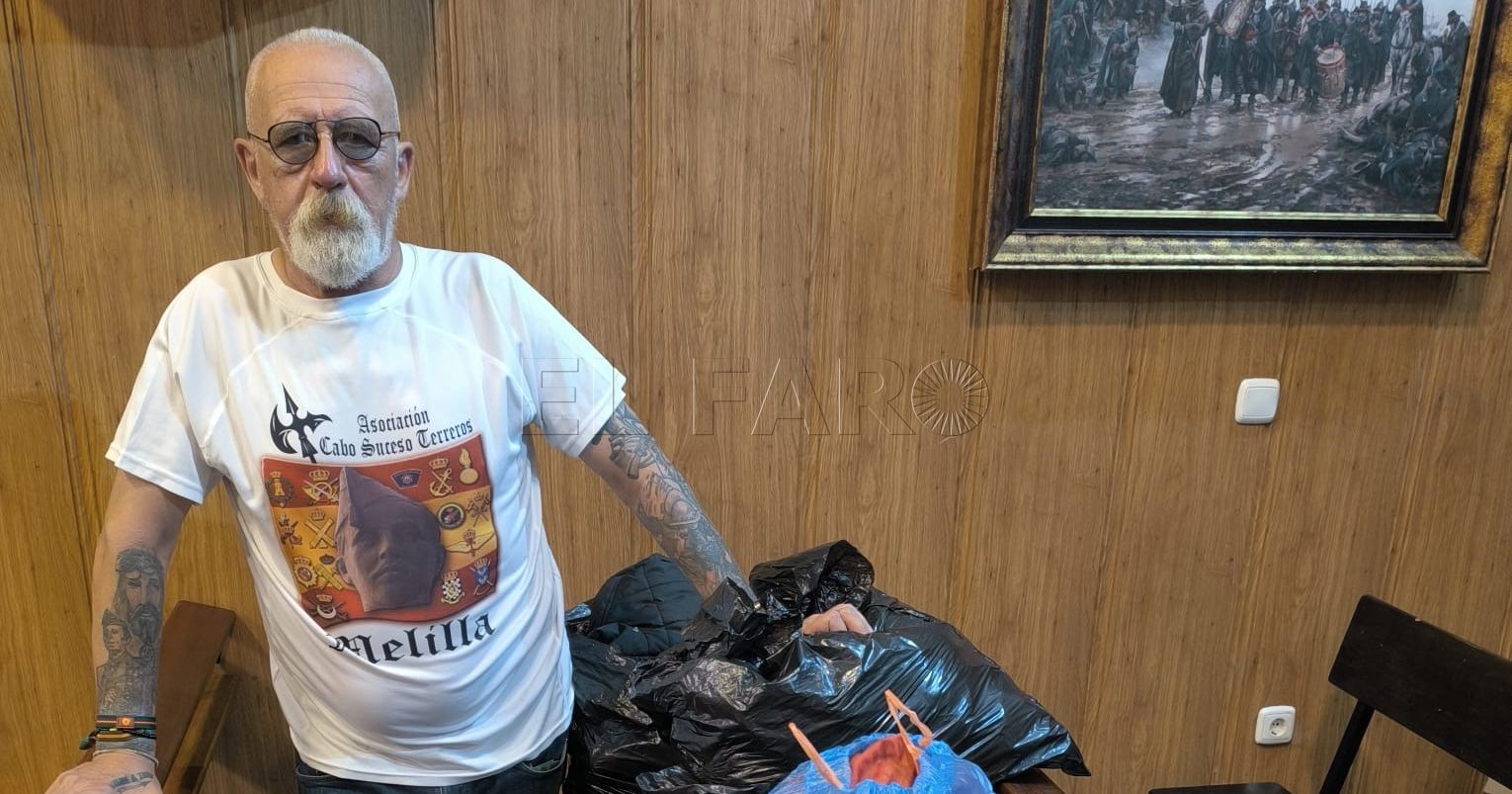 dONACION LEGIAS recort La Asociación Cabo Suceso Terrero hace una donación de ropa a Cáritas Castrense