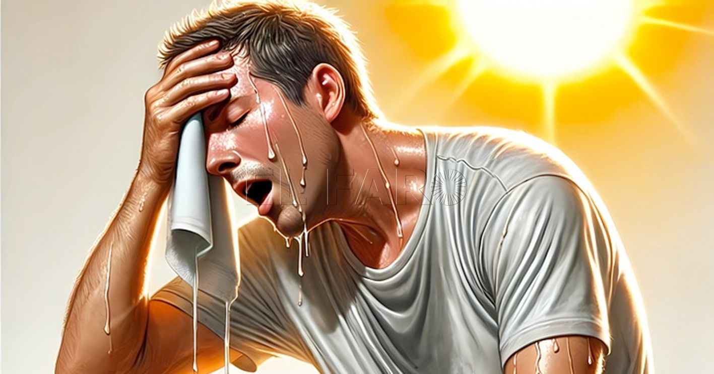 hombre calor recorte ¿Qué es una ola de calor? Claves y consejos