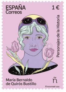 sello correos PersonajesHistoria MariaBernaldo B1M0 Correos emite un sello dedicado a María Bernaldo de Quirós, la primera mujer piloto de España