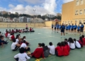 27D 2 4 La plantilla del MCD CD La Salle hace disfrutar a los alumnos del CEIP Velázquez