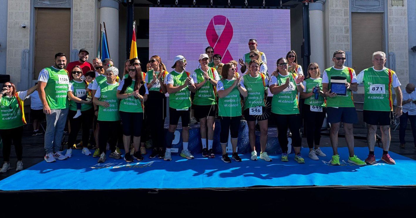 Comamel, galardonada por su activa participación en la Carrera contra el Cáncer