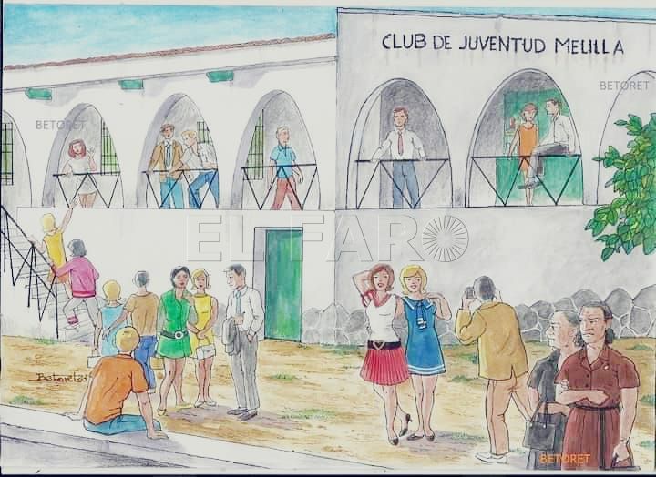 Con permiso de Francisco ninguna foto describiria mejor la esencia de su dibujo. El Club de Juventud El Club Juventud se reúne estos días en Melilla