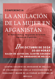 Magistrada afgana La magistrada afgana Helena Hofiany viene a Melilla para hablar de la situación de la mujer bajo el régimen talibán