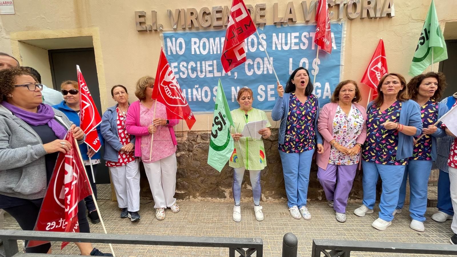 Virgen Victoria escuela CCOO denuncia contrataciones privadas para sustituir empleados públicos en la escuela Virgen de la Victoria