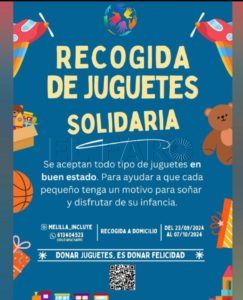 WhatsApp Image 2024 10 01 at 11.10.27 La Asociación Melilla Incluye organiza una recogida solidaria de juguetes