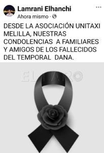 condolencias unitaxi La Comunidad Musulmana expresa sus condolencias a Valencia y Castilla-La Mancha