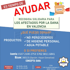Cartel jim dana La Junta Islámica de Melilla se implica en la ayuda a los damnificados por la DANA