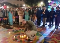WhatsApp Image 2024 11 09 at 19.56.49 Melilla se acuerda de las víctimas de la DANA en el encendido de velas del Diwali