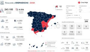 mapa dana Cruz Roja Melilla se suma al operativo en la Comunidad Valenciana