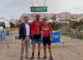 podio miembros facultad Éxito de la prueba de MTB, tanto a nivel deportivo como solidario