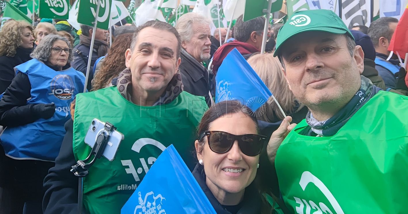 CSIF Melilla, presente en la concentración en Madrid frente a la Dirección General de Muface