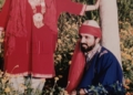 En los jardines de Kachemira India con mi Sra. 1988 Ramesh Ramchand, 'El indio' en La Salle y 'El español' en la India