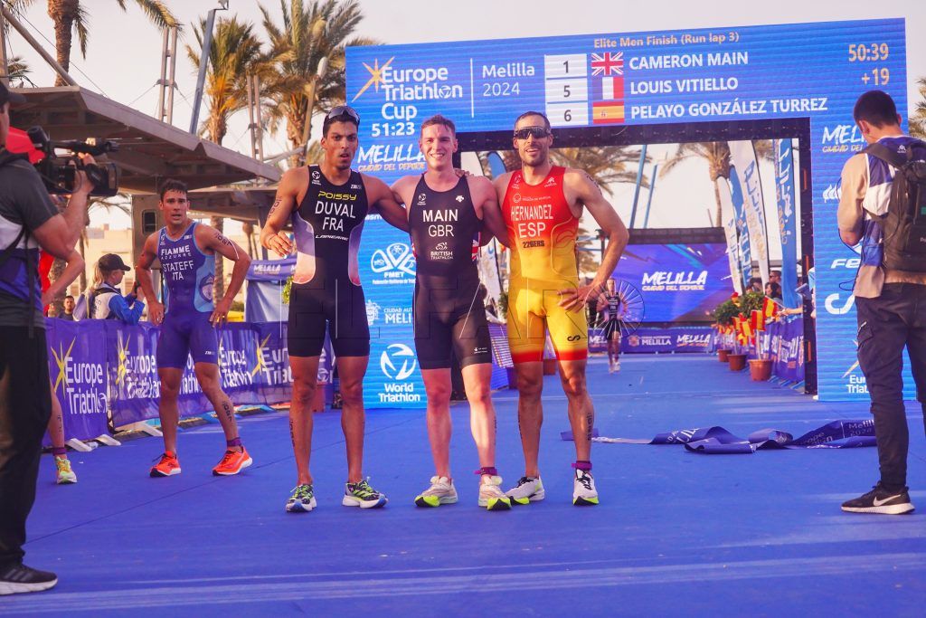 podium masculino Elite Meta Copa Europa Melilla 24 1024x683 1 Melilla volverá a ser sede de la Copa de Europa de triatlón