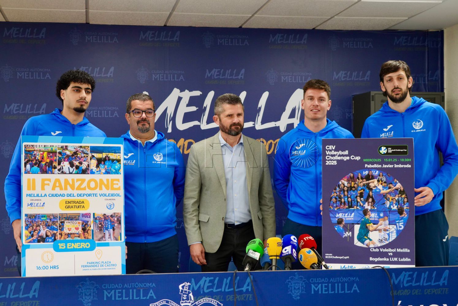 WhatsApp Image 2025 01 13 at 11.00.02 Presentación del histórico partido europeo entre el CV Melilla y el Lublin