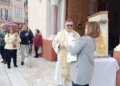 WhatsApp Image 2025 01 17 at 17.45.24 Los melillenses llevan al Sagrado Corazón sus mascotas para conmemorar San Antón