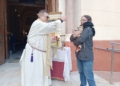 WhatsApp Image 2025 01 17 at 17.45.27 Los melillenses llevan al Sagrado Corazón sus mascotas para conmemorar San Antón