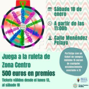 ruleta zona centro Zona Centro vuelve a organizar una ruleta el sábado