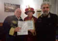 Driss Deiback junto a Juan A Vera y Junajo Florensa Exitosa celebración del Año Nuevo chino de la Serpiente