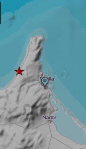 Terremoto 27 feb Un terremoto de magnitud 2,3 se deja sentir en Melilla