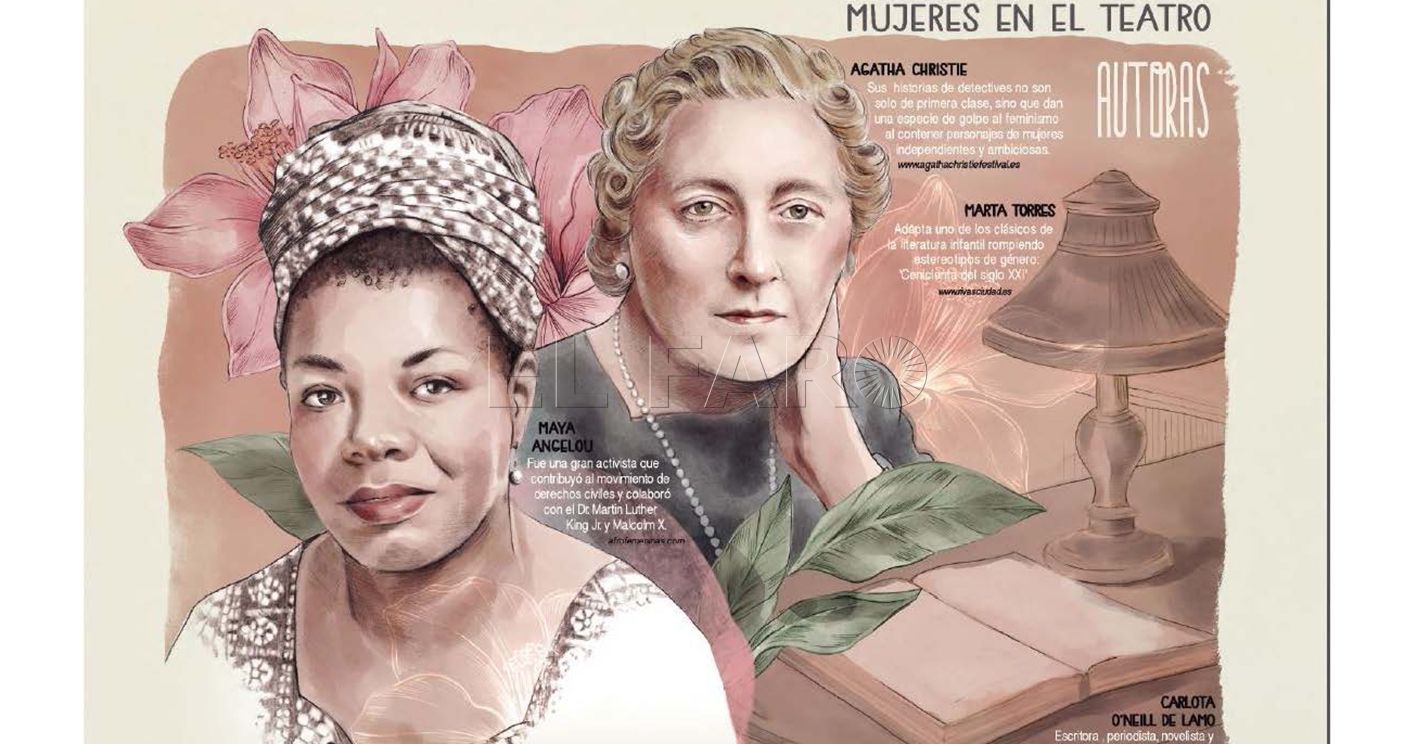 calendario coeducativo sate febrero buena recorte Maya Angelou, Agatha Christie, Marta Torres y Carlota O´Neill, en el calendario coeducativo de SATE-STEs para febrero