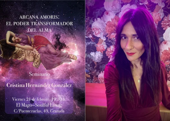 cartel y foto de cristina hernandez "Sobreviví al infierno y renací": La impactante historia detrás de Arcana Amoris