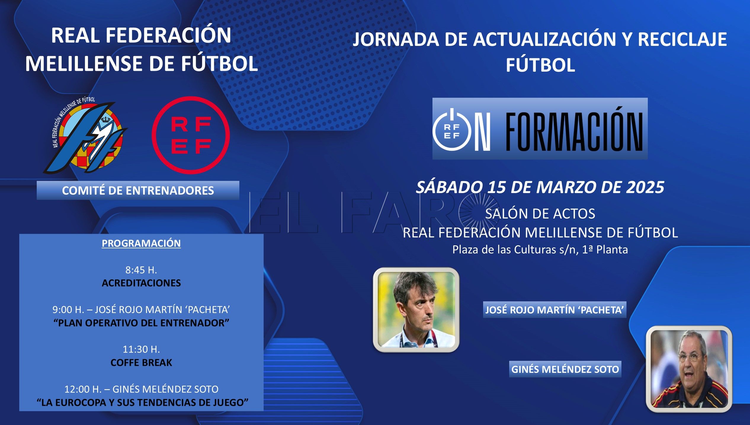 CARTEL NUEVO Llega una nueva jornada de actualización y reciclaje para los entrenadores melillenses