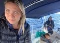viaje en barco Beto y Thais, una pareja de brasileños que vive en un velero en el puerto de Melilla